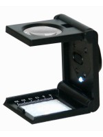 Contafili Konus 5x 25x25 mm in abs illuminato a molla nero cod 3057